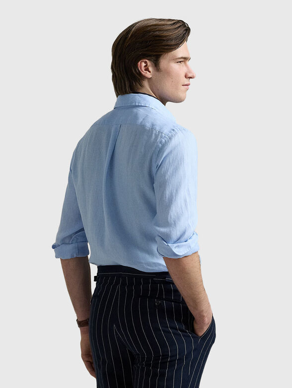 Linen shirt with logo embroidery - 3