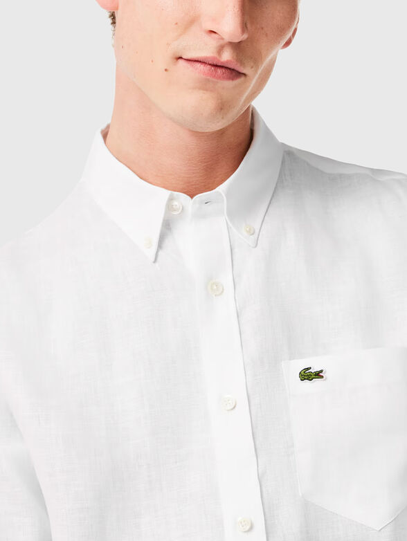 Navy blue linen shirt​ - 4