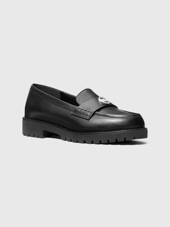 Leather loafers with a logo detail - 2