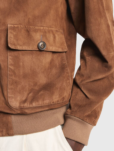 Suede jacket with pockets - 5