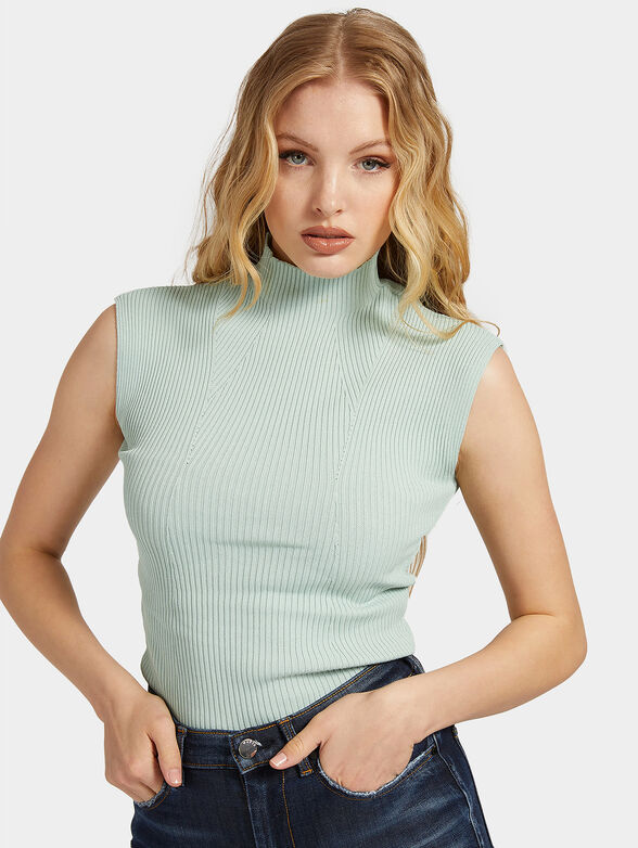 Knitted top LILY with elastic rib - 1