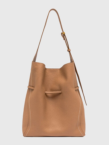 SIENNA leather bag in beige - 3