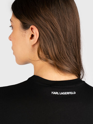 Cotton T-shirt with oval neckline - 4