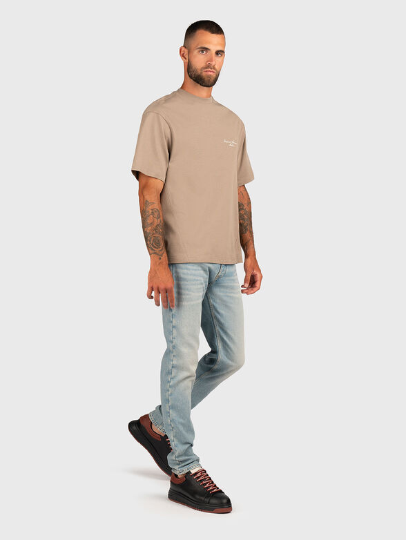 Cotton T-shirt with oval neckline - 2