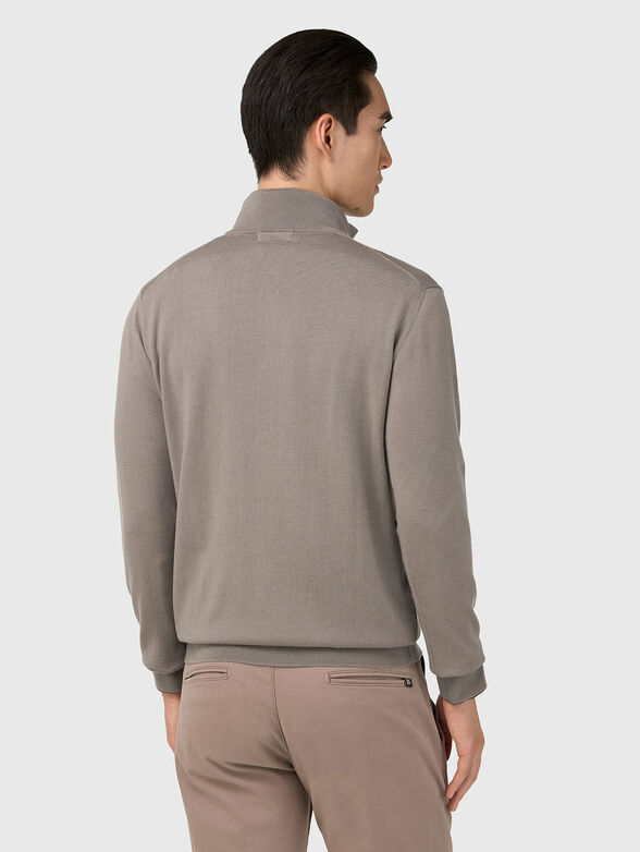 Pullover with polo collar and zip - 3