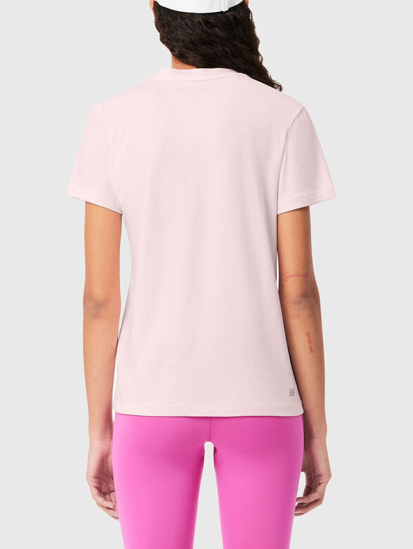 T-shirt is pink color with logo - 3
