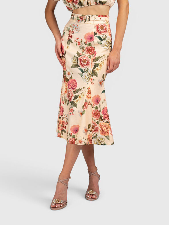 Midi floral skirt - 1