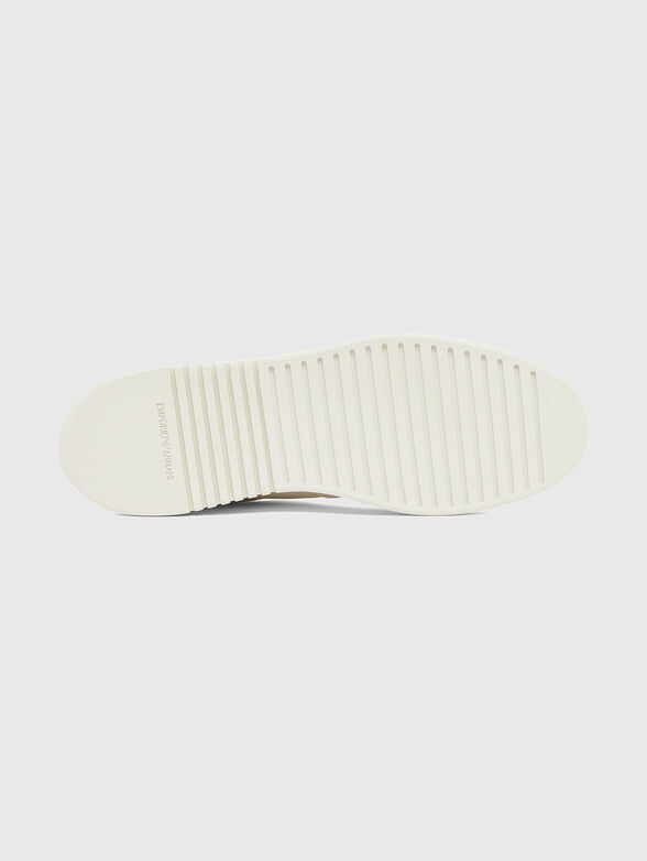 Genuine leather sneakers with a logo - 5