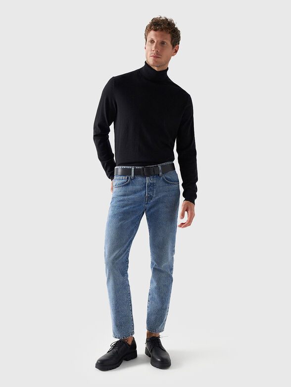 Black leather belt  - 2