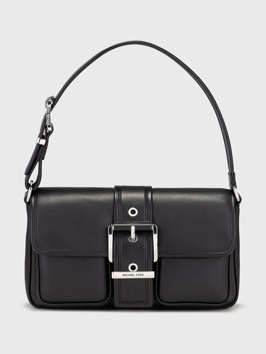 Small leather bag with silver details