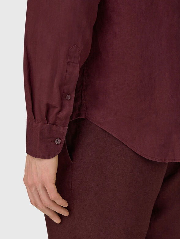 Long-sleeved linen shirt  - 4