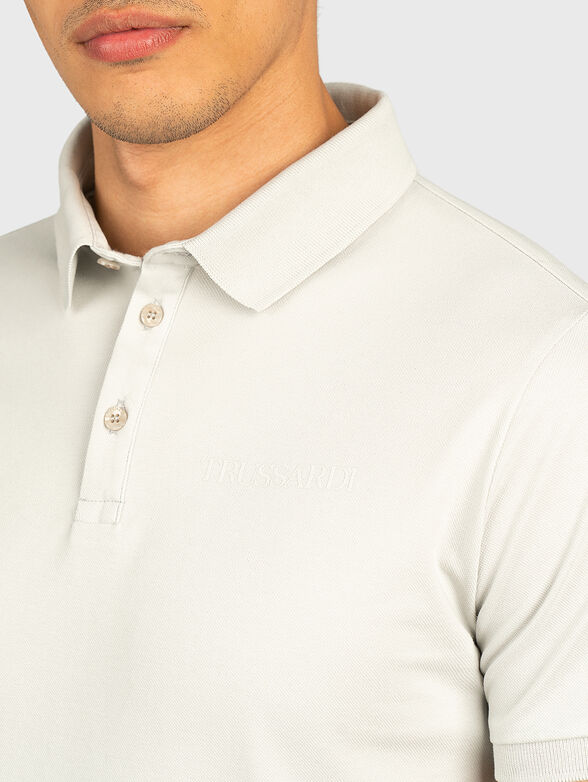 Cotton polo-shirt in grey color - 2