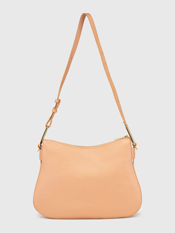 Leather hobo bag with logo - 2