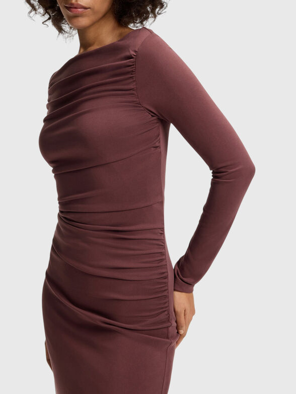 Slim fit brown dress - 3