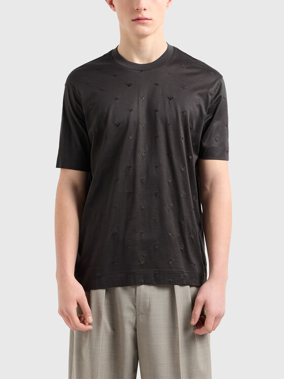 Тениска с лого бродерия - 1