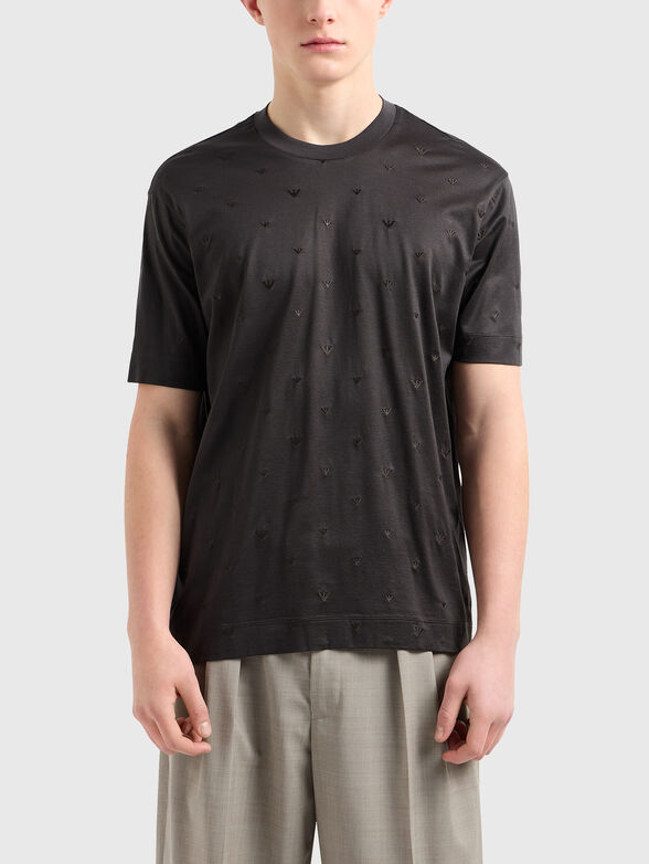 T-shirt with logo embroidery - 1
