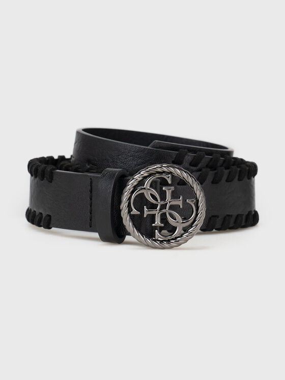 Черен колан с акцентна катарама - 1