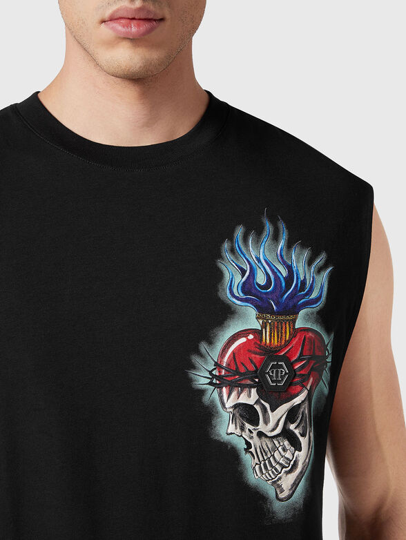 Cotton top with multicolour print - 3