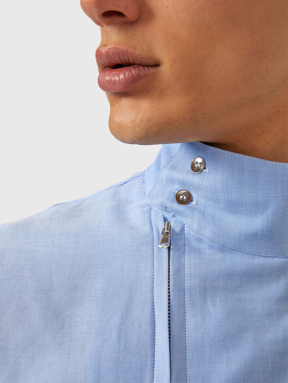 Cotton shirt with zip - 4