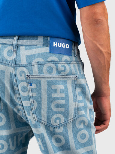 NATE jeans with monogram print - 3