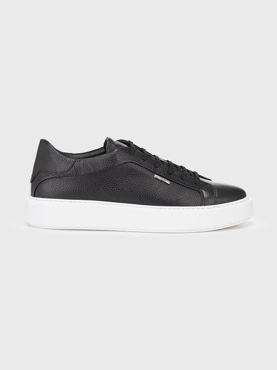 ARTEM black leather sneakers - 1