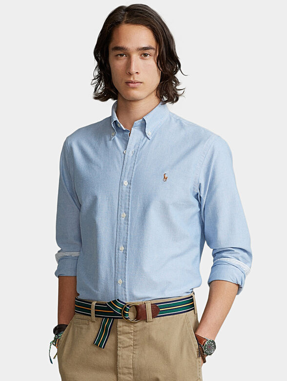 Blue cotton shirt - 1