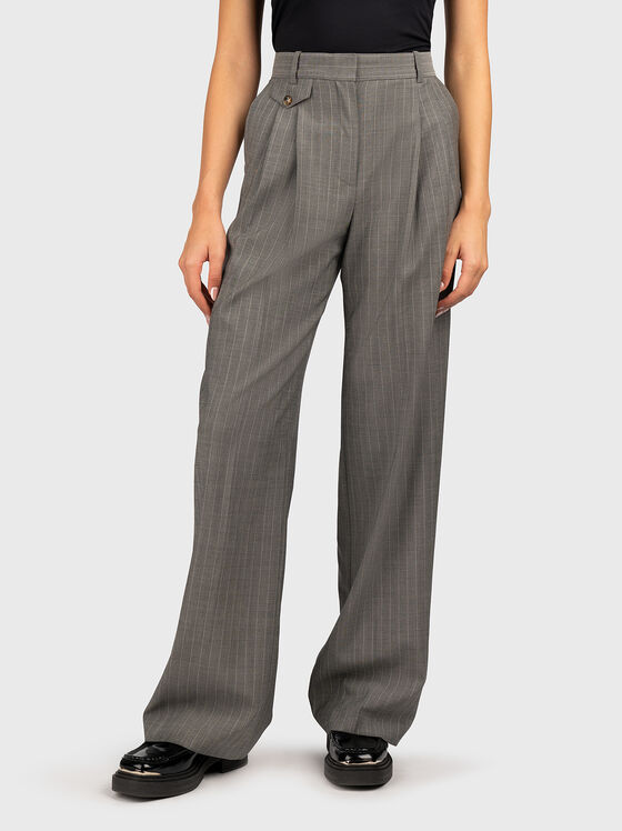 Вълнен панталон с фино райе TETIAMA - 1