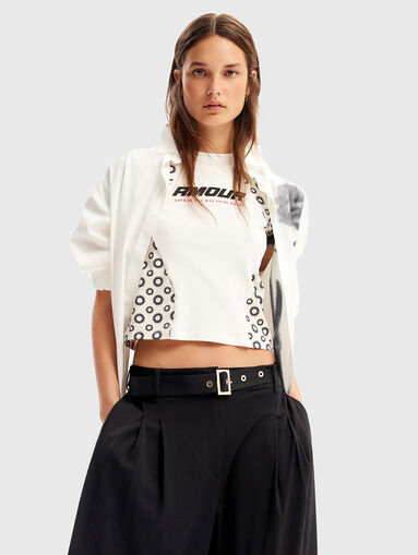 Black viscose blend trousers with belt - 4