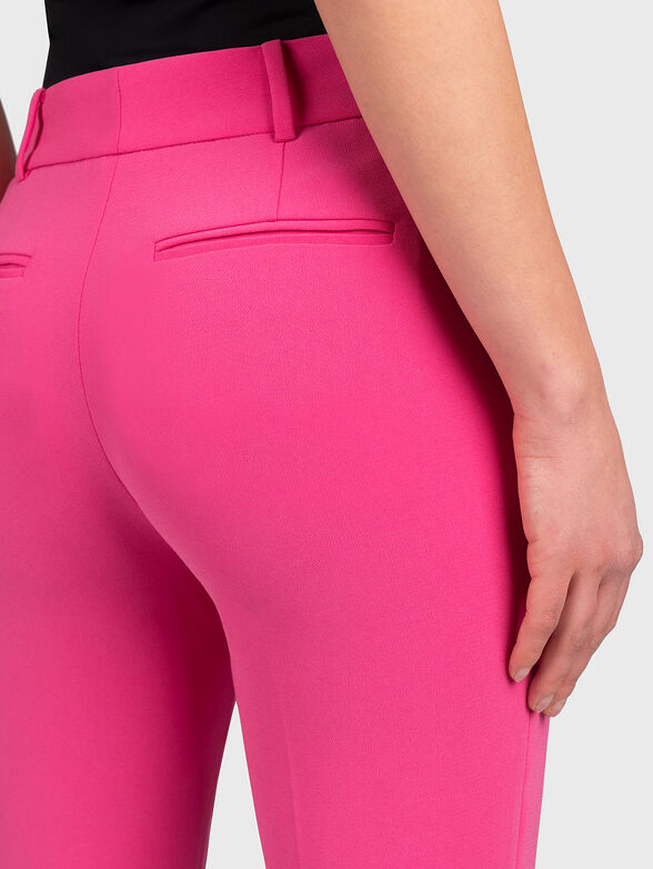 Cropped slim trousers with high waist - 3