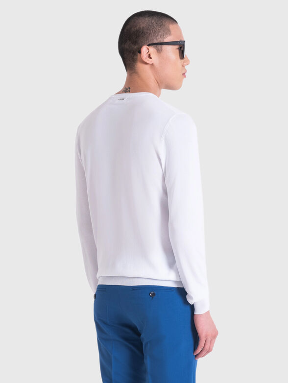 Navy viscose blend sweater - 2