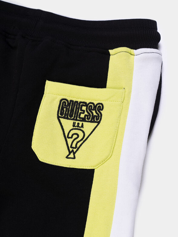 Cotton sports trousers with logo detail - 4