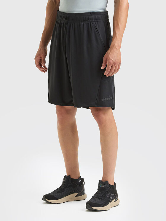 Черни къси спортни панталони BERMUDA RUN - 1