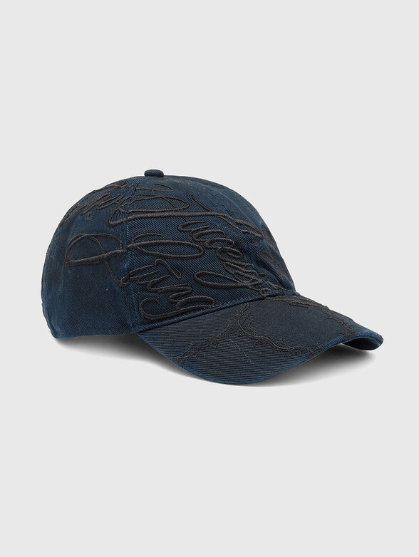 Beige hat with embroidery - 1