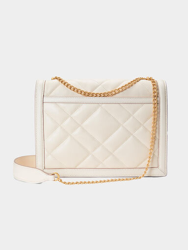 White leather bag with quilted effect  - 3