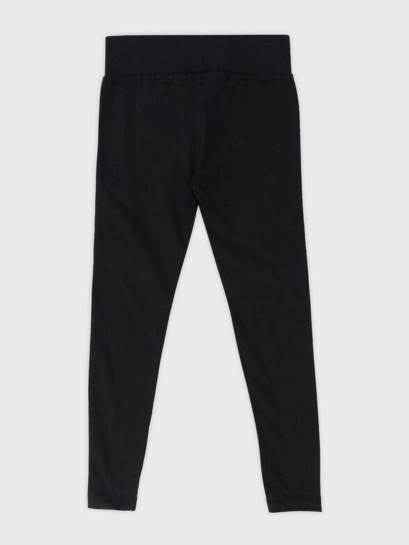 Black leggings in cotton blend - 2