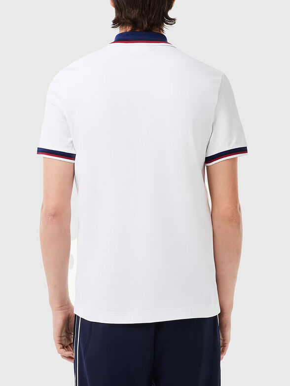 Black polo shirt with contrast collar - 3