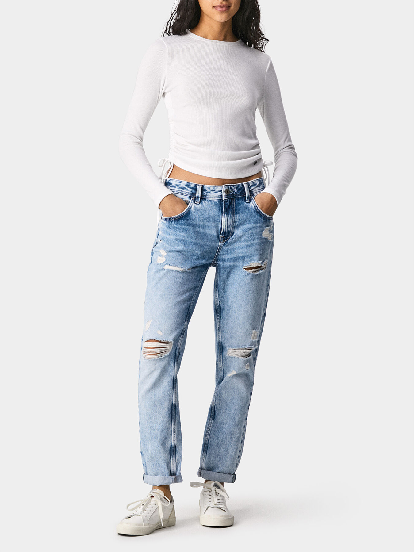 人気ショップ waist high with jeans VIOLET brand Jeans Pepe デニム/ジーンズ
