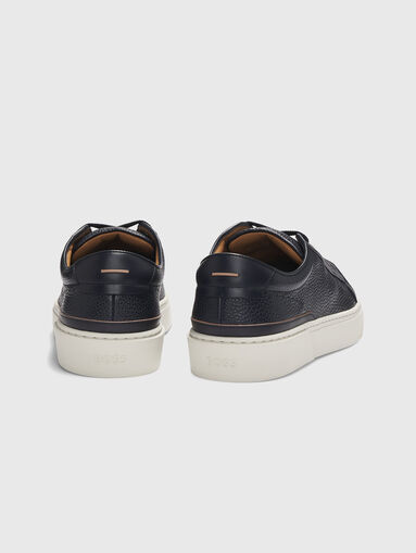 Black leather sneakers - 4