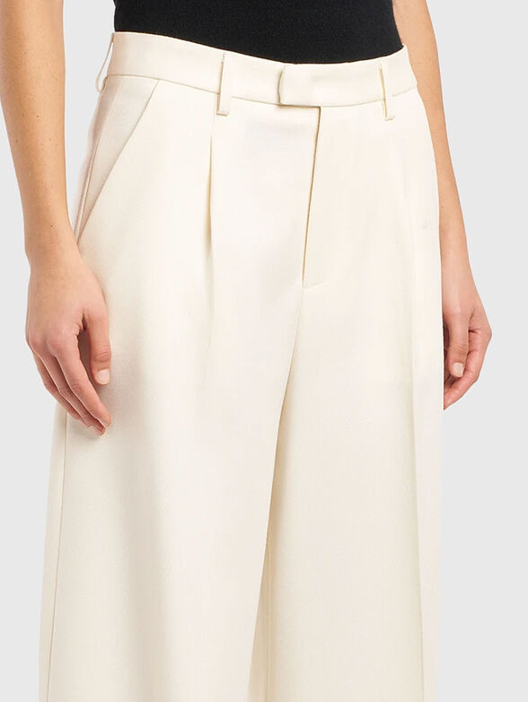 GILLIAN cropped wide leg chino trousers - 4