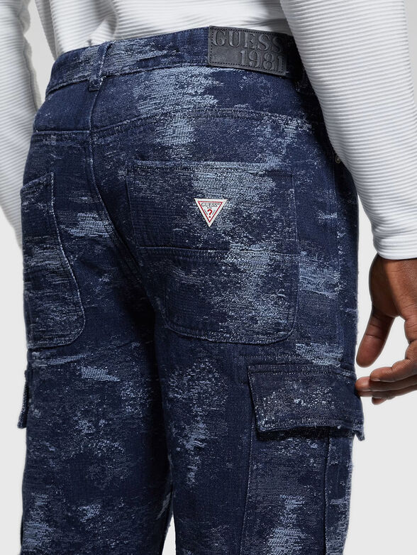 JULIANNE textured cargo jeans - 2