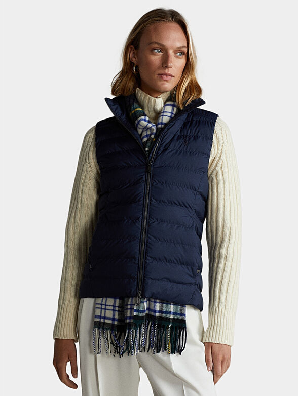 Padded vest in blue color - 1