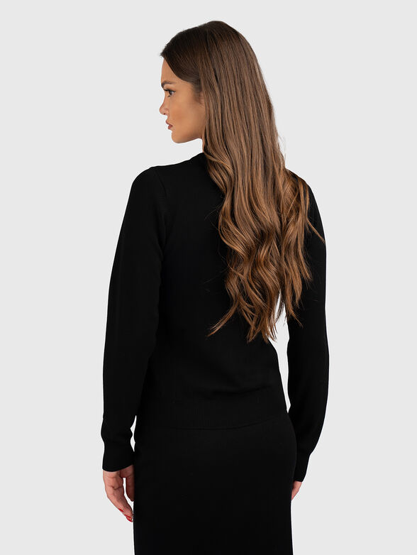 Sweater with logo made of appliqued rhinestones - 2