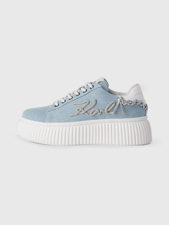 KREEPER LO sneakers with denim texture - 1