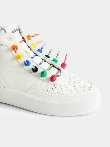 FANCY high-top sneakers with accent laces - 5