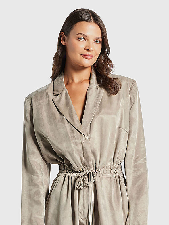 Wide leg jumpsuit with ties - 4