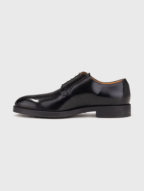 Black leather Derby shoes - 4