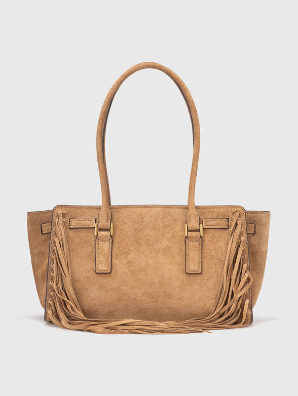 Suede bag with accent fringe - 2