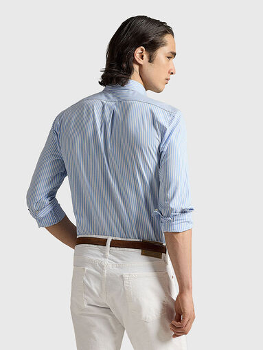 Striped cotton poplin shirt - 3