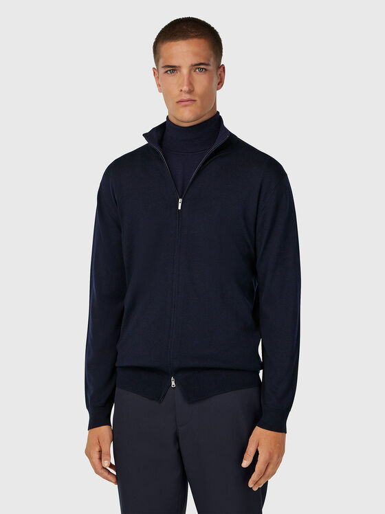 Вълнена жилетка с двоен цип - 1