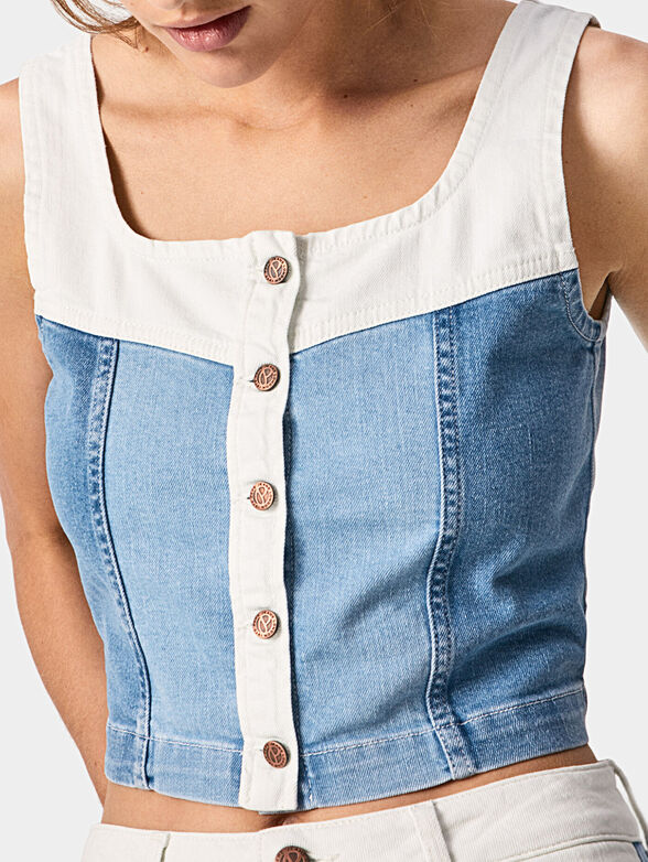 RUBY BLEND top with buttons - 4